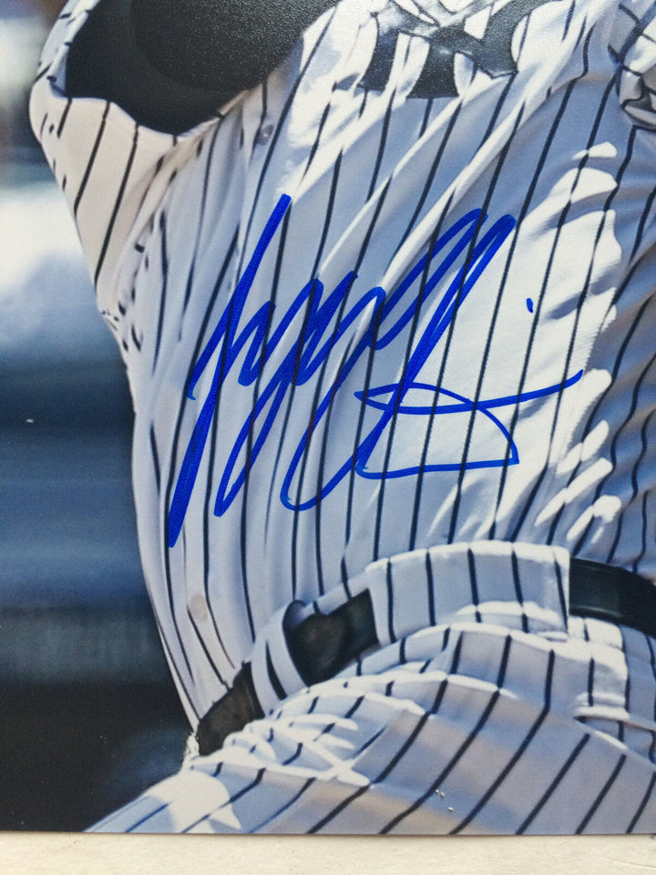 Tyler Austin signed 8x10 photo Yankees Rookie 1st MLB AT BAT HR auto Steiner COA Image 2