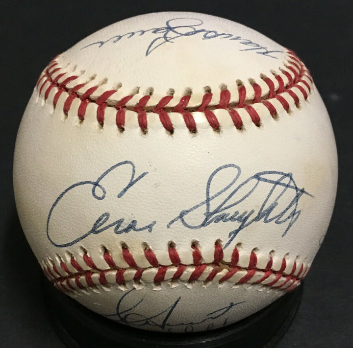 Yogi Berra Don Larsen signed Yankees legends baseball 13 auto HOF Ron Guidry COA Image 1