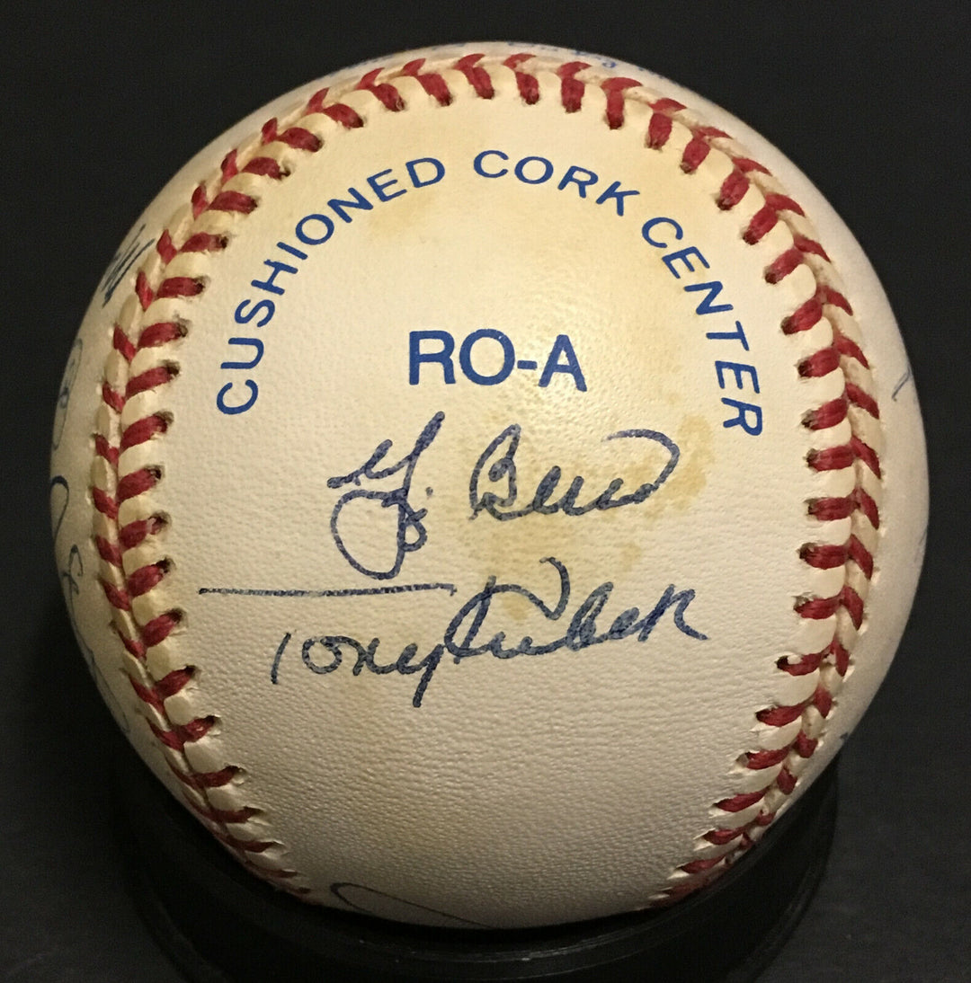 Yogi Berra Don Larsen signed Yankees legends baseball 13 auto HOF Ron Guidry COA Image 5