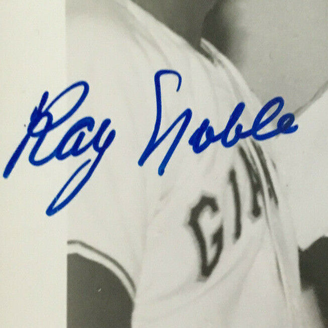 Monte Irvin Bobby Thomson Ray Noble Giants signed 5 auto 8x10 photo framed COA Image 2