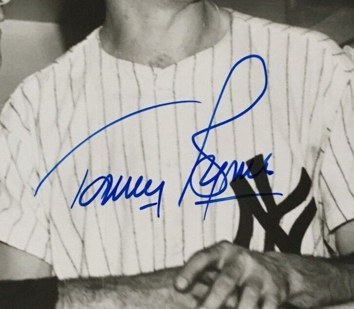 Yogi Berra Tommy Byrne Tom Heinrich signed 8x10 photo framed 3 mint auto JSA COA Image 3