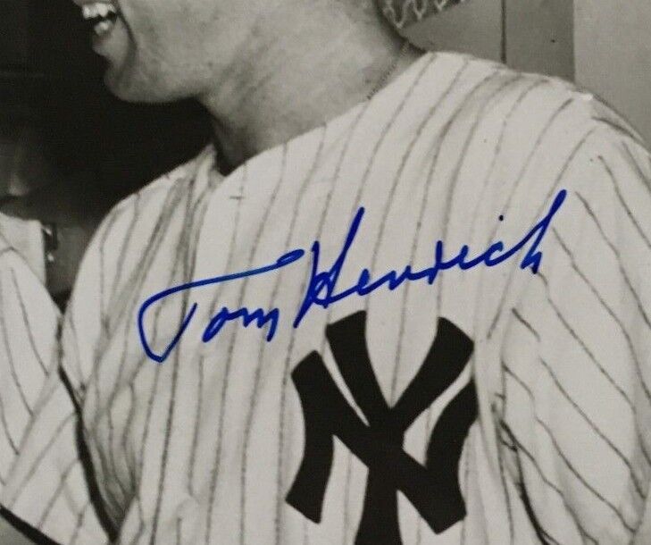 Yogi Berra Tommy Byrne Tom Heinrich signed 8x10 photo framed 3 mint auto JSA COA Image 4