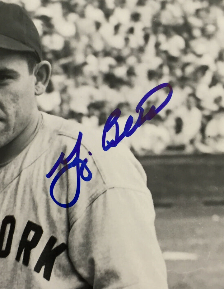 Yogi Berra signed 11x14 Babe Ruth 1948 photo framed Yankees  Mint Auto Holo COA Image 2