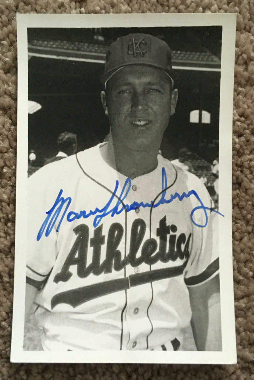 Marv Throneberry Signed 4x6 photo Mint Autograph 1962 Mets CBM COA Image 1