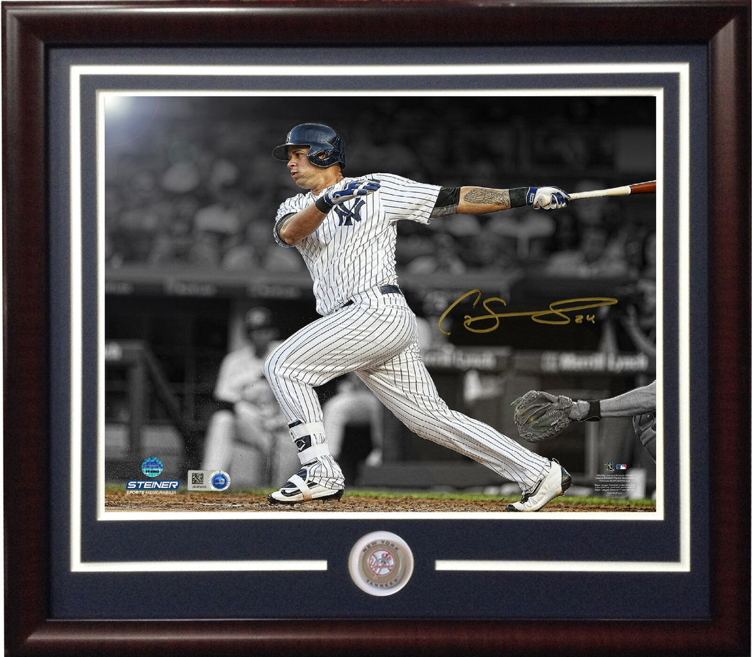 Gary Sanchez Yankees signed 8x10 Metallic photo Gold ROOKIE auto framed Steiner Image 7