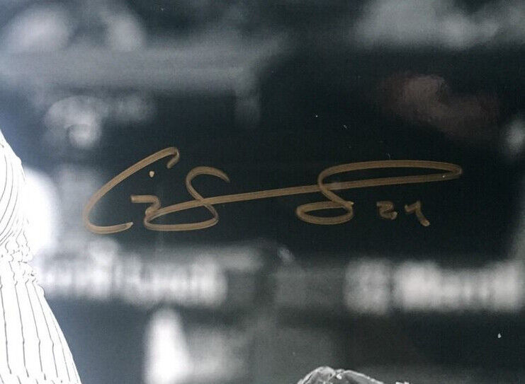 Gary Sanchez Yankees signed 8x10 Metallic photo Gold ROOKIE auto framed Steiner Image 8