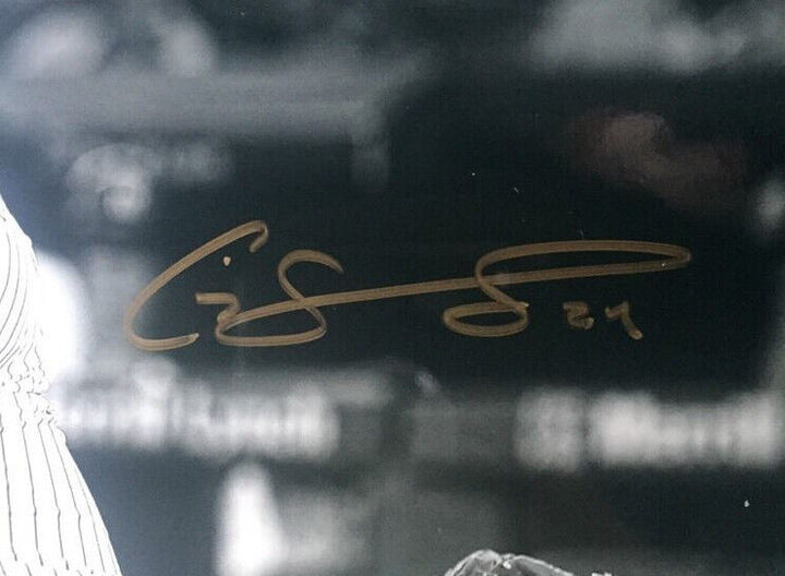 Gary Sanchez Yankees signed 8x10 Metallic photo Gold ROOKIE auto framed Steiner Image 8
