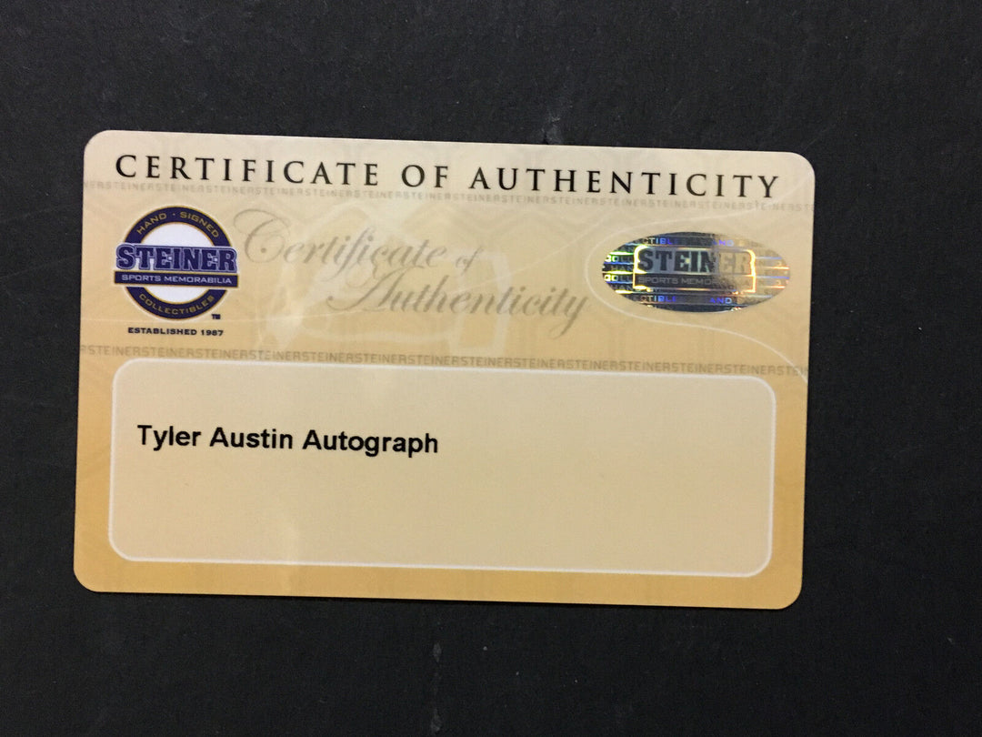 Tyler Austin signed 8x10 1st AB HR photo framed yankees rookie auto coin Steiner Image 4