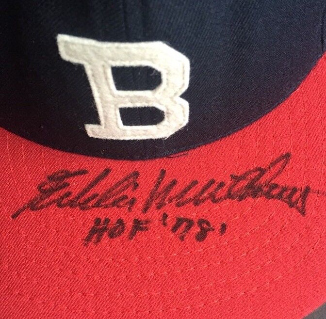 Eddie Mathews Rookie Signed Milwaukee Braves Hat Cap Hof 78 Mint 10 Auto Psa COA Image 3