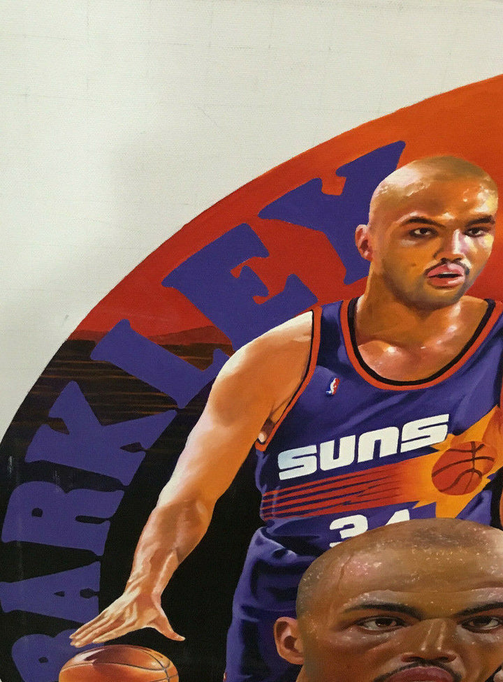 Terrence Fogarty signed original Charles Barkley canvas oil painting COA 1/1 Image 3