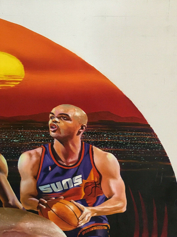Terrence Fogarty signed original Charles Barkley canvas oil painting COA 1/1 Image 4