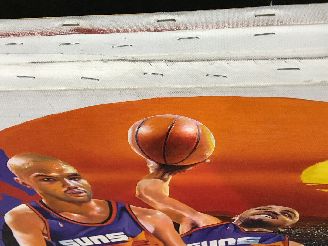 Terrence Fogarty signed original Charles Barkley canvas oil painting COA 1/1 Image 5