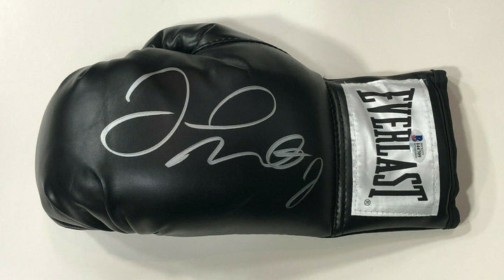 Floyd Mayweather signed black Everlast boxing glove pair auto Beckett BAS COA  Image 2