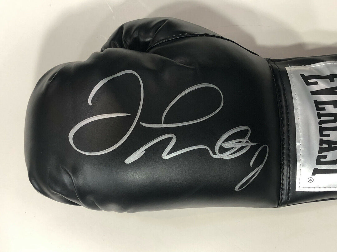Floyd Mayweather signed black Everlast boxing glove pair auto Beckett BAS COA  Image 4