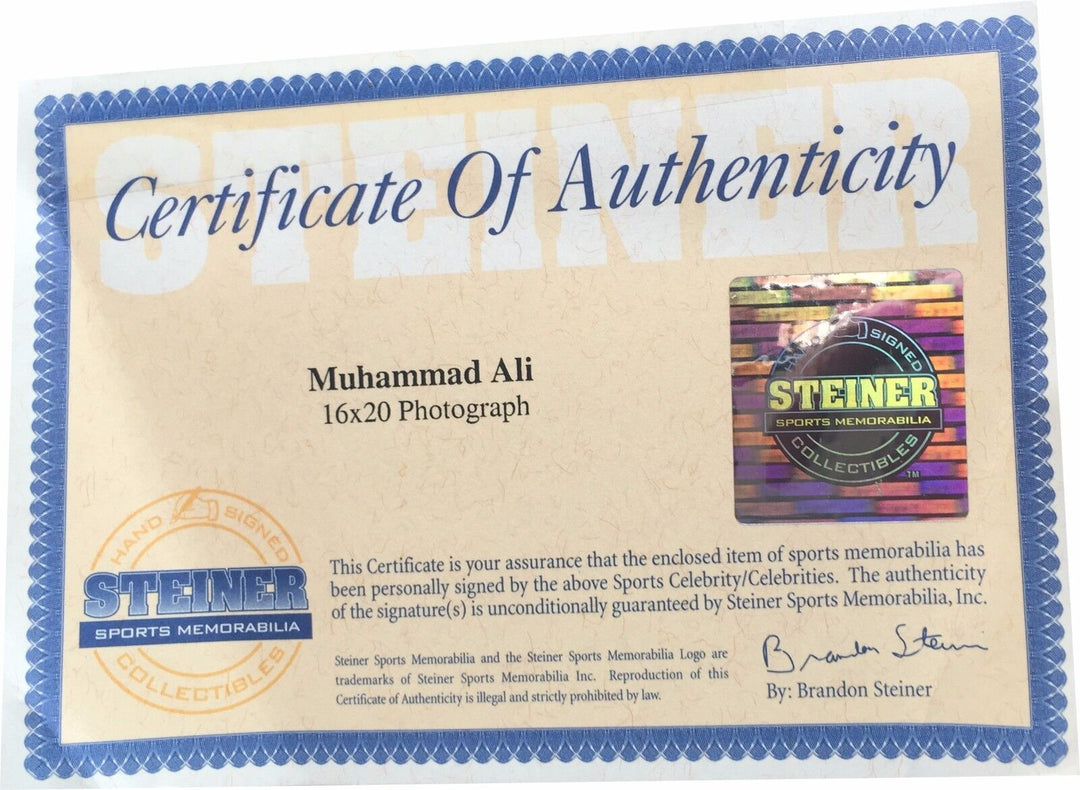 Muhammad Ali Signed 16x20 Framed Photo Vs. Spinks LE /50 Steiner COA Auto Image 5
