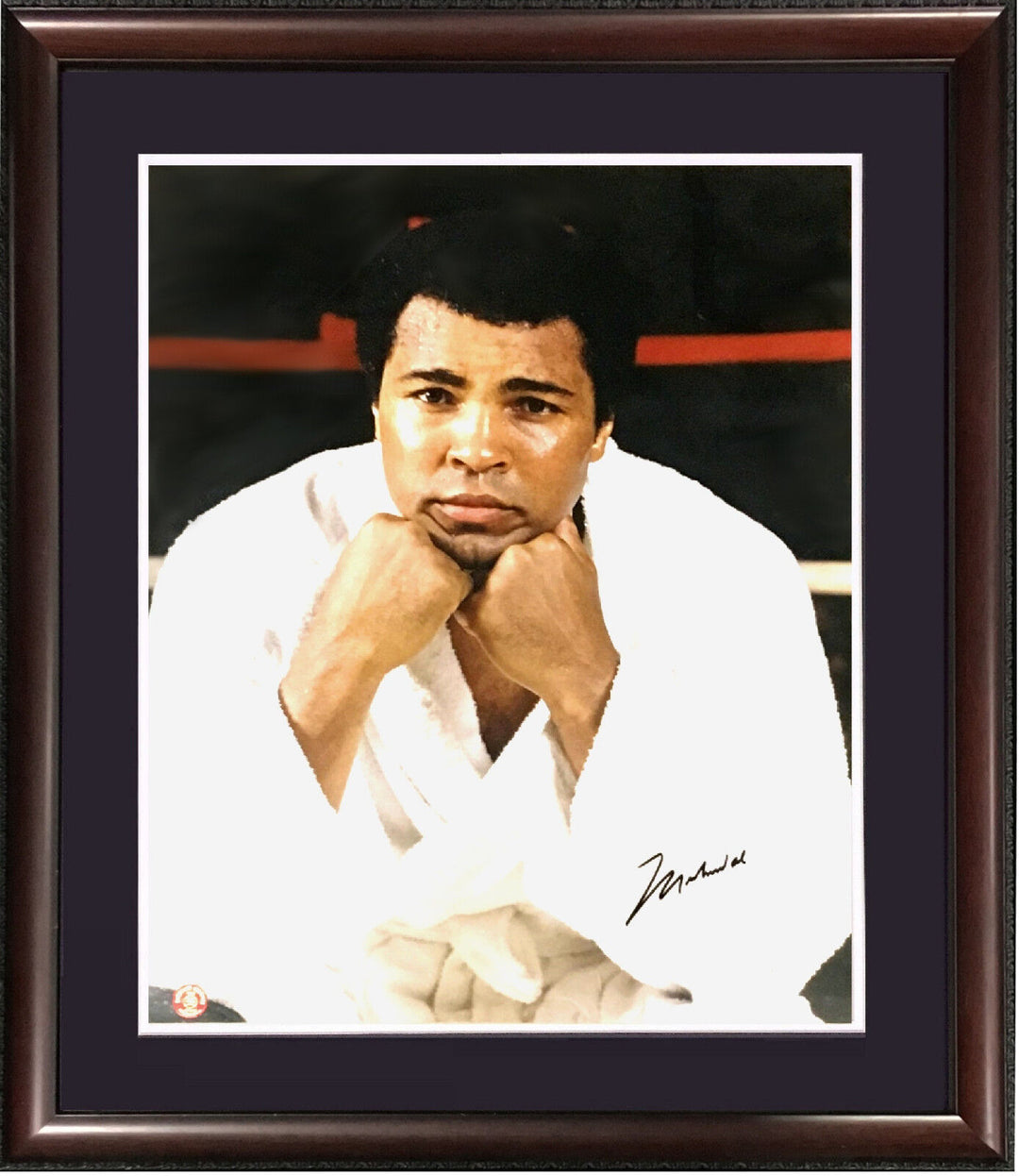 Muhammad Ali signed 16x20 photo framed bold mint vintage autograph JSA LOA Image 1