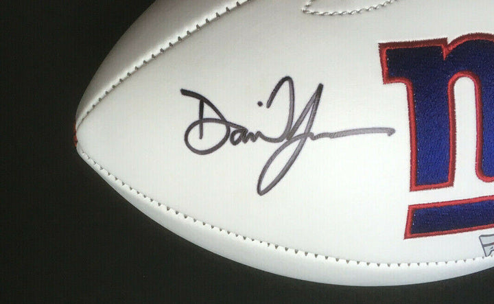 Daniel Jones signed NY Giants logo Football Rookie Autograph Fanatics COA Image 3