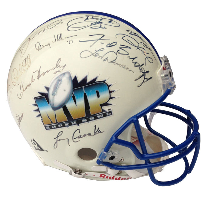 Super Bowl MVP signed ProLine helmet 23 auto Montana Rice Aikman E SMITH STEINER Image 1