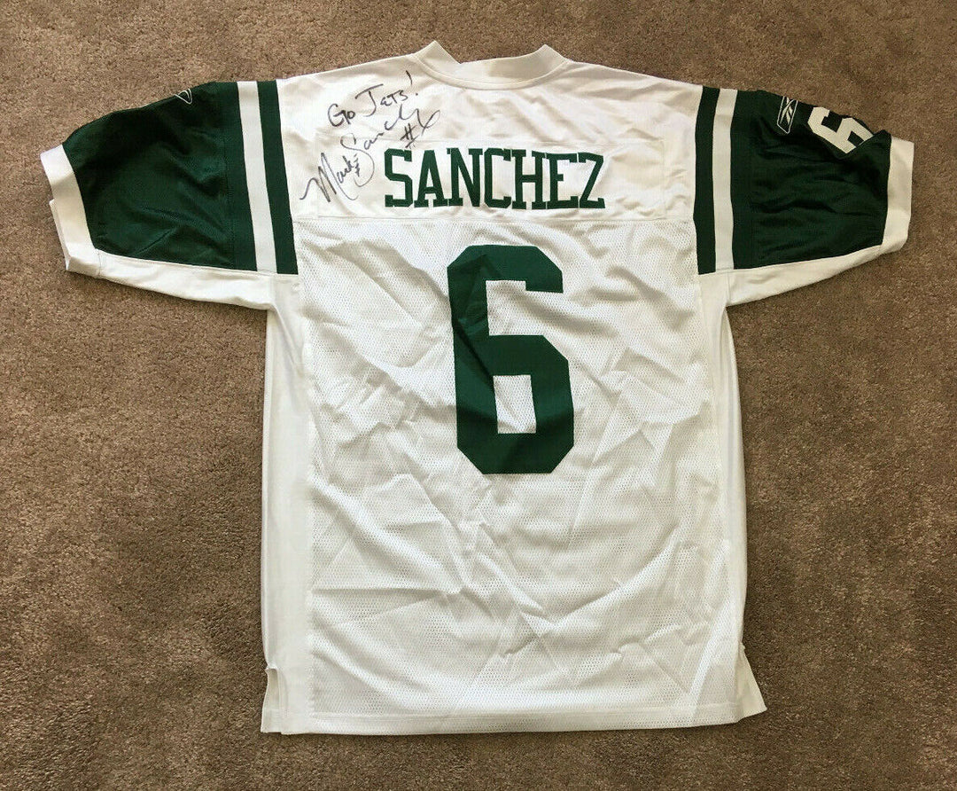 Mark Sanchez signed Authentic Reebok NY Jets Jersey Autograph INS CBM COA Image 1