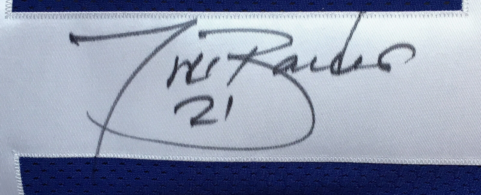 Tiki Barber signed authentic NY Giants football jersey autograph