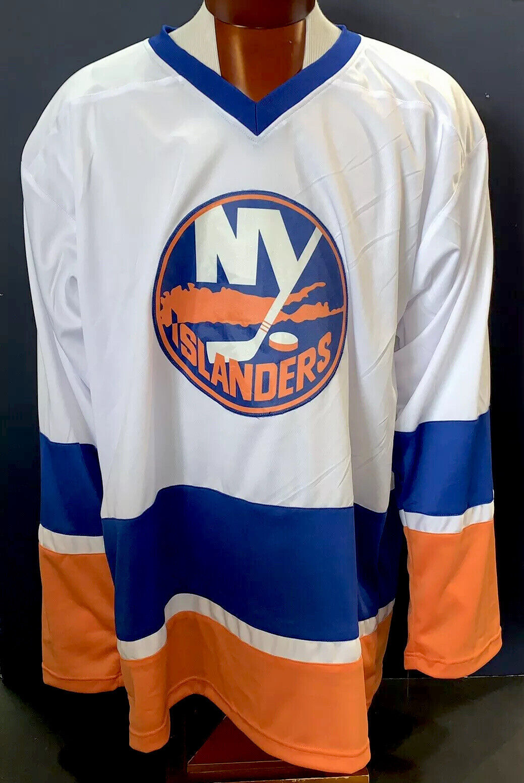 Bryan Trottier Signed Islanders 8 Stat Jersey HOF Stanley Cup Mvp Auto  Steiner