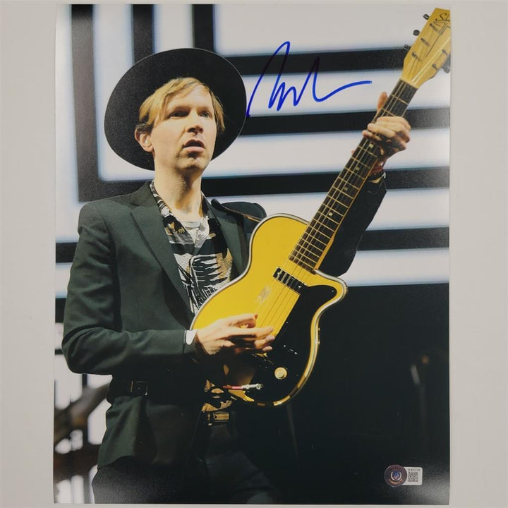 Beck Hansen signed 11x14 photo Singer musician autograph (D)  Beckett BAS Holo Image 1