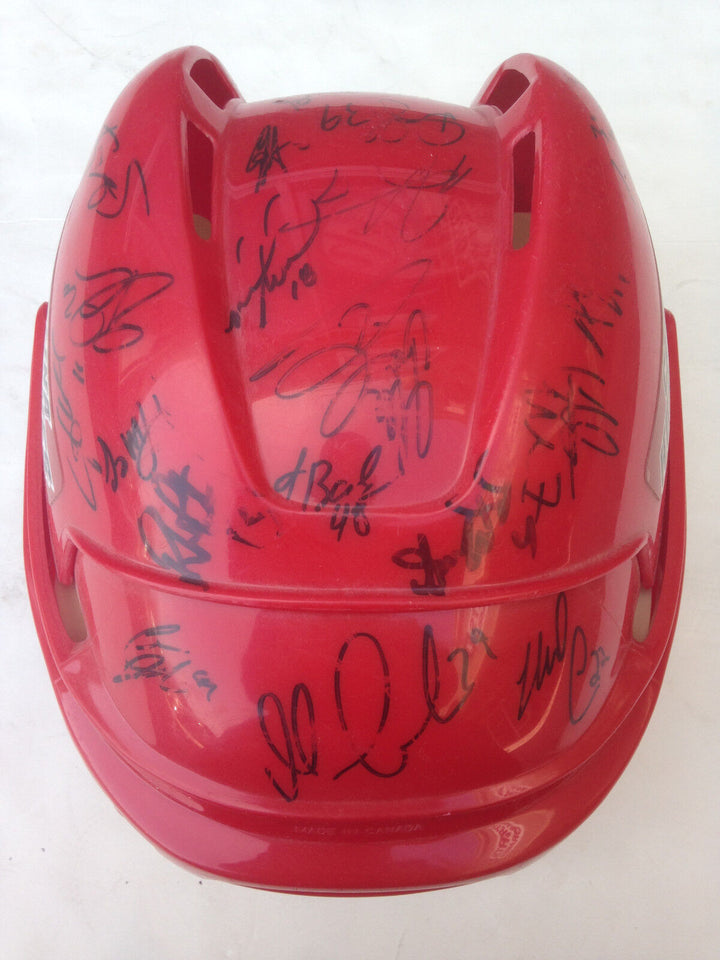 Carolina Hurricanes Stanley Cup signed 2005 06 game used helmet 24 auto CBM COA Image 1