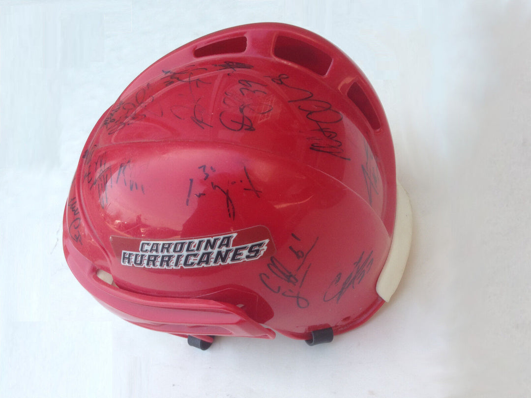 Carolina Hurricanes Stanley Cup signed 2005 06 game used helmet 24 auto CBM COA Image 4