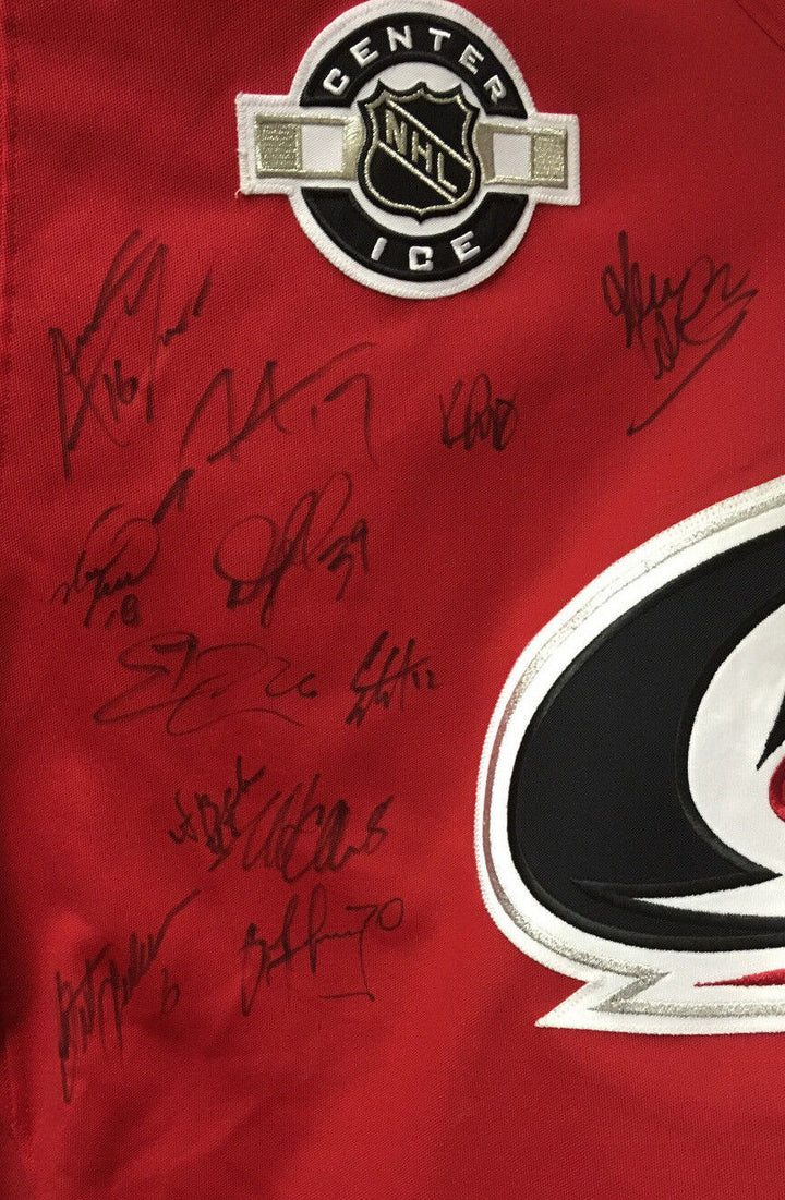 2005-06 Carolina Hurricans Stanley Cup team signed game used jersey 24 auto COA Image 2