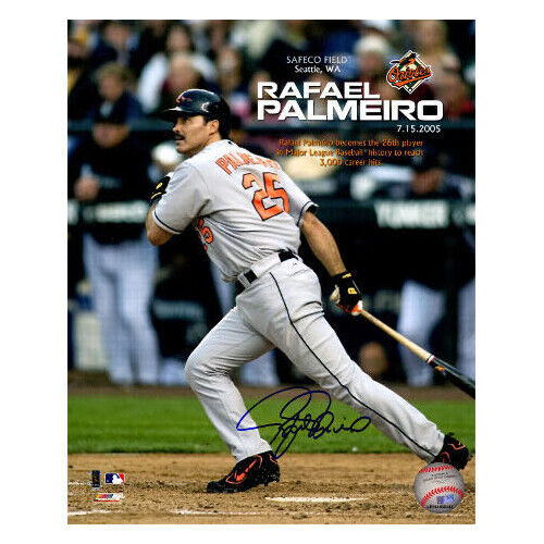 Rafael Palmeiro signed Baltimore Orioles 8x10 Photo (3000th Career Hit) Image 1