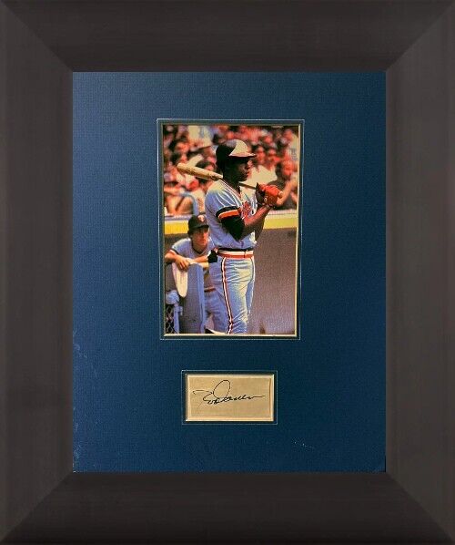 Rod Carew signed 1.5x3 Cut Sig/Photo Twins Custom Framing (16x19) imperfect- COA Image 1