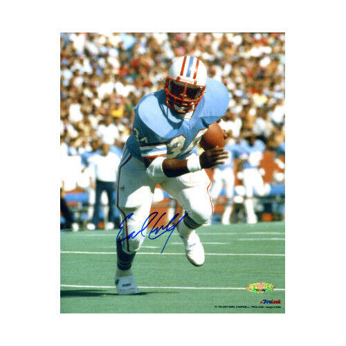 Earl Campbell signed Houston Oilers 8X10 Photo (blue jersey)- Tri-Star Hologram Image 1