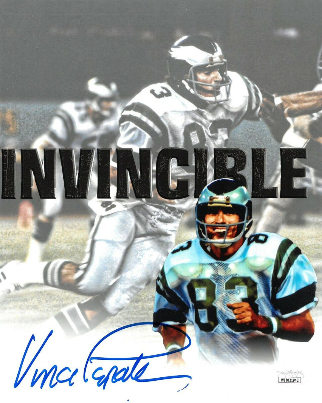 Vince Papale signed Philadelphia Eagles Collage 8x10 Photo- JSA Witnessed Image 1