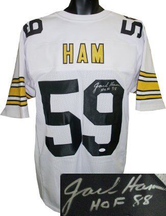 Jack Ham signed White TB Custom Stitched Pro Style Football Jersey HOF 88 XL-JSA Image 1