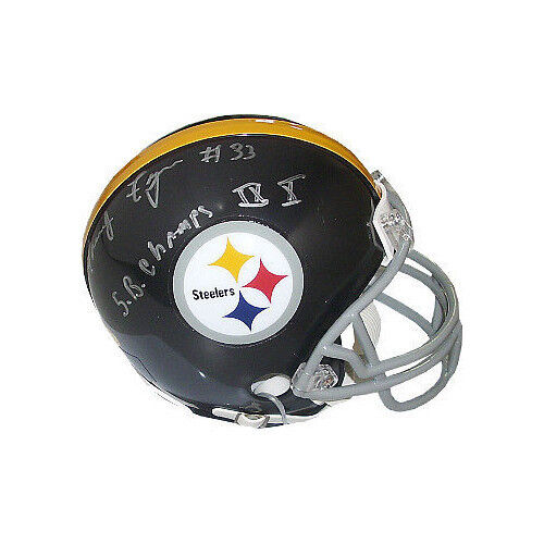 Frenchy Fuqua signed Steelers TB Mini Helmet w/ SB Champs IX X - MAB HOLOGRAM Image 1