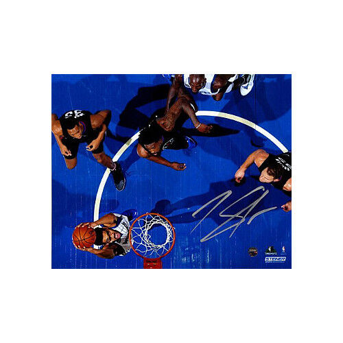 Karl-Anthony Towns signed Minnesota Timberwolves 8x10 Photo (top view)- Steiner  Image 1