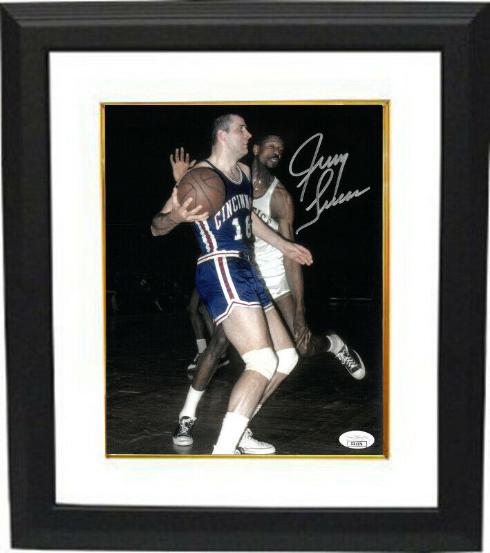 Jerry Lucas signed Cincinnati Royals Vintage 8x10 Photo Custom Framing- JSA Image 1