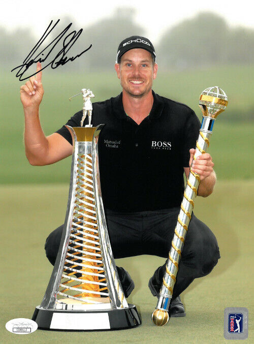 Henrik Stenson signed PGA 8x10 Photo (2013 Race to Dubai Champion)-JSA Holo Image 1