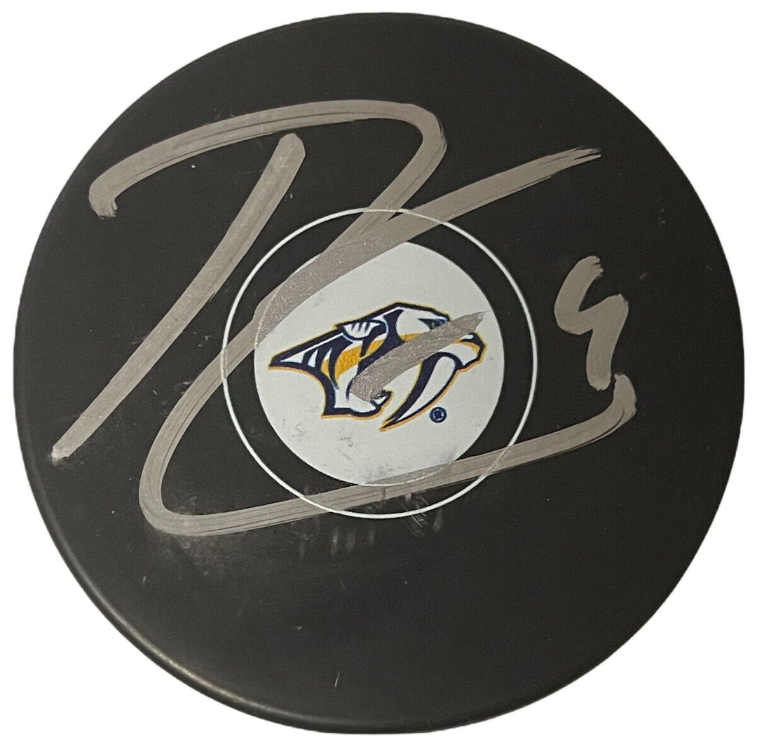 Ryan Ellis signed Nashville Predators Logo NHL Hockey Puck #9 - COA Image 1