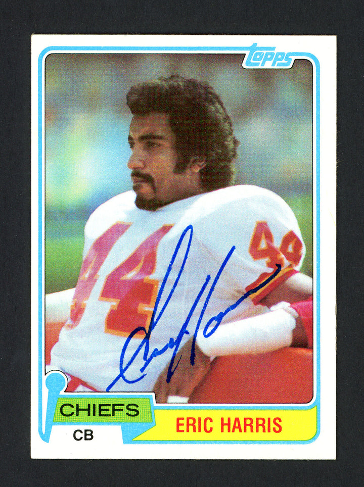 Eric Harris Autographed Signed 1981 Topps Rookie Card #354 Chiefs 160302 Image 1