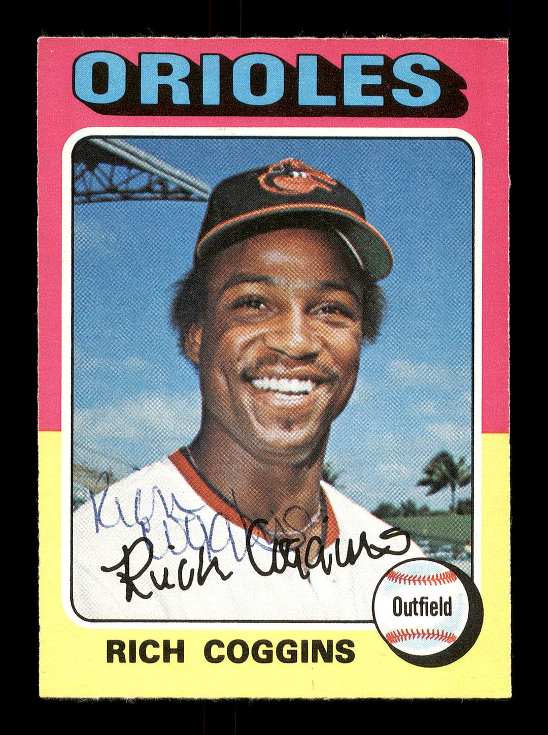 Rich Coggins Autographed Signed Auto 1975 O-Pee-Chee Card #167 Orioles 169384 Image 1