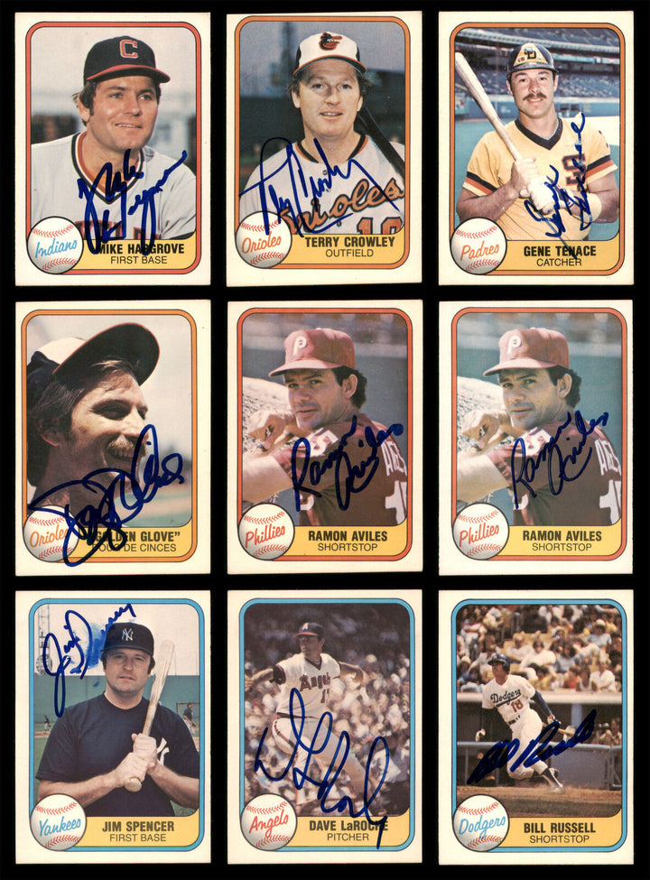 1981-1987 Fleer Baseball Authentic Autographed Signed Cards Lot Of 87 185536 Image 1
