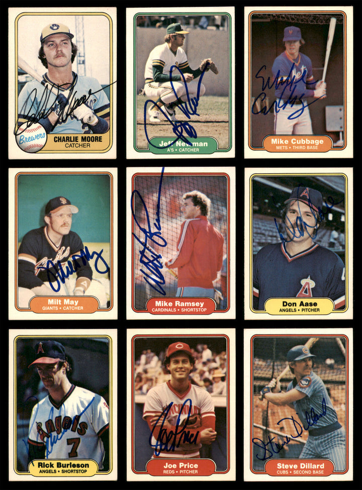 1981-1987 Fleer Baseball Authentic Autographed Signed Cards Lot Of 87 185536 Image 2