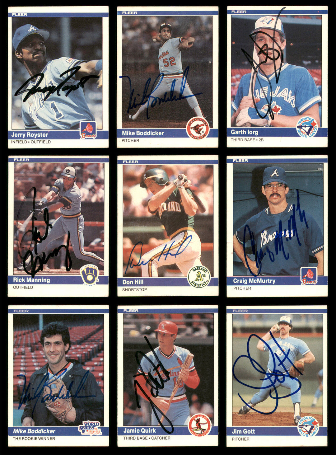 1981-1987 Fleer Baseball Authentic Autographed Signed Cards Lot Of 87 185536 Image 4