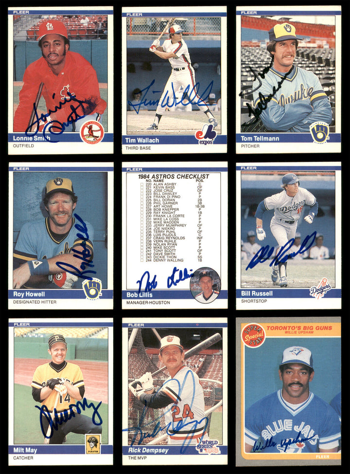 1981-1987 Fleer Baseball Authentic Autographed Signed Cards Lot Of 87 185536 Image 5