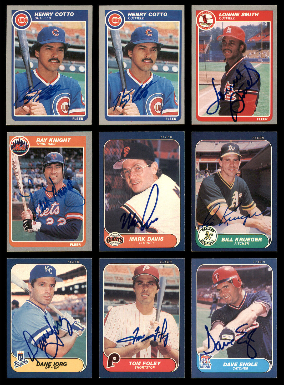 1981-1987 Fleer Baseball Authentic Autographed Signed Cards Lot Of 87 185536 Image 8