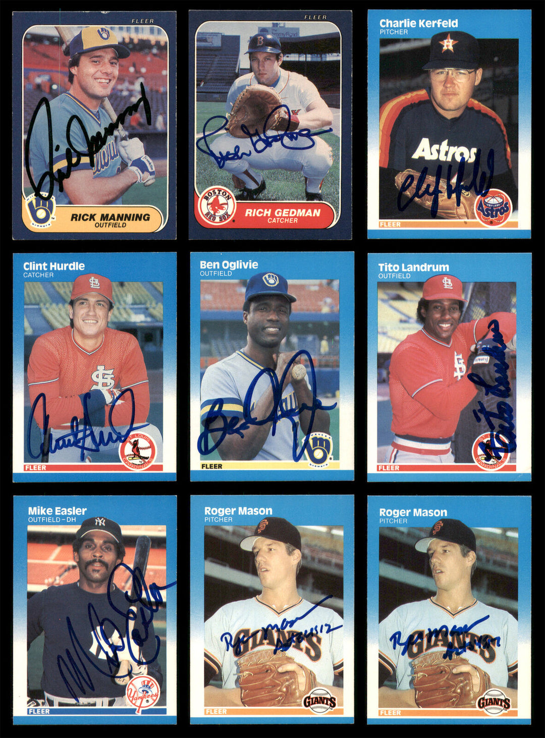 1981-1987 Fleer Baseball Authentic Autographed Signed Cards Lot Of 87 185536 Image 9