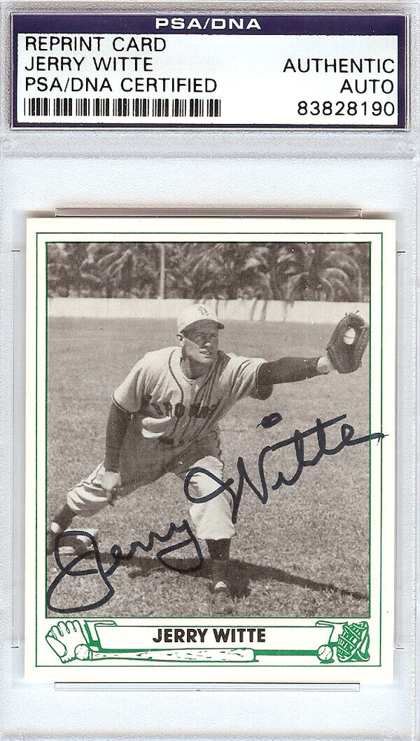 Jerry Witte Autographed Signed Auto 1947 Play Ball Reprint Card Browns 83828190 Image 1