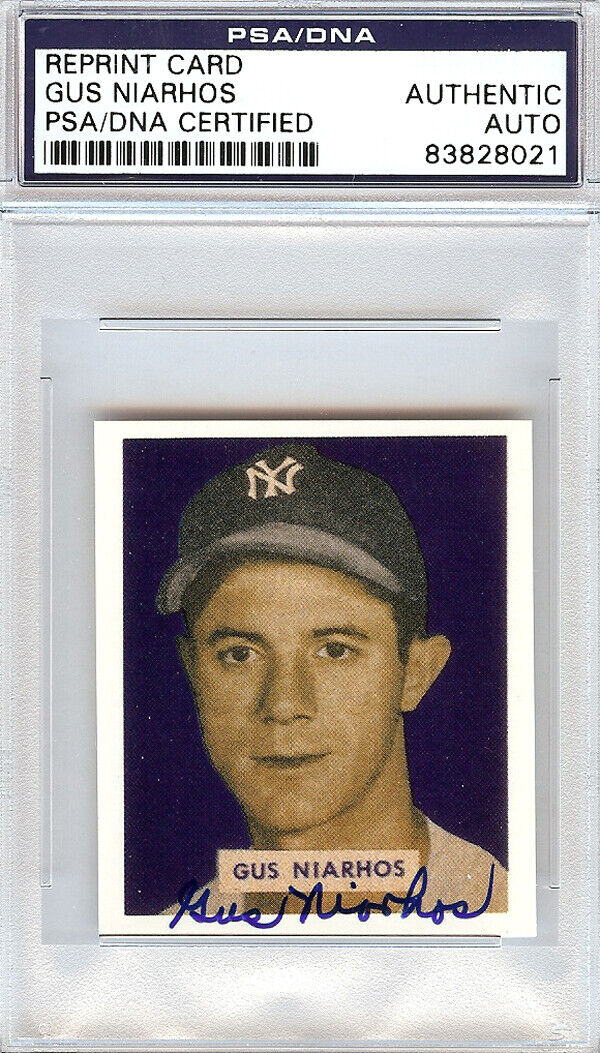 Pat Mullin Autographed 1949 Bowman Reprints Card #56 Tigers PSA/DNA #83828020 Image 1
