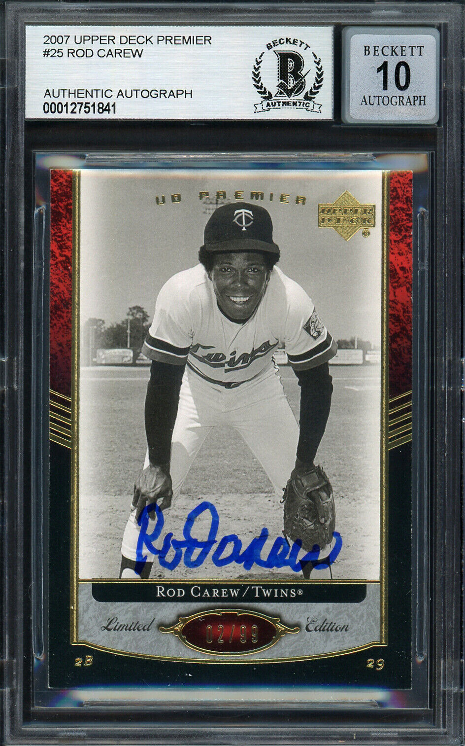 Rod Carew Autographed 2002 Topps American Pie Card #AS-RC